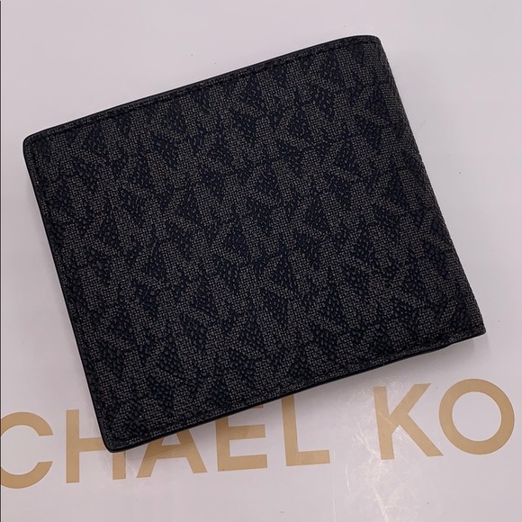 MICHAEL KORS COOPER BIFOLD BLACK/SCARLET - Picture 10 of 16